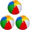 4E's Novelty HUGE Beach Balls 3 Pack Large Inflatable Beach Balls – 20" Classic Rainbow Pool Balls for Swimming Pool